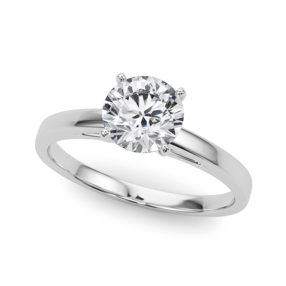 Enchanted Solitaires Round Diamond Engagement Ring — 9K/18K Gold & Platinum
