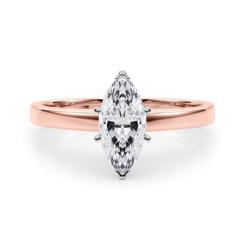 Enchanted Solitaires Round Diamond Engagement Ring — 9K/18K Gold & Platinum