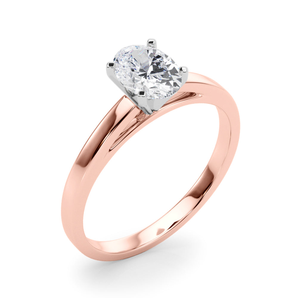 Enchanted Solitaires Round Diamond Engagement Ring — 9K/18K Gold & Platinum