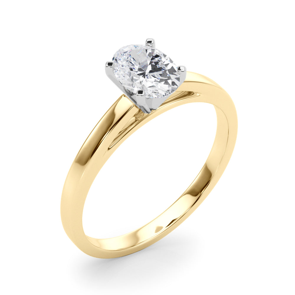 Enchanted Solitaires Round Diamond Engagement Ring — 9K/18K Gold & Platinum