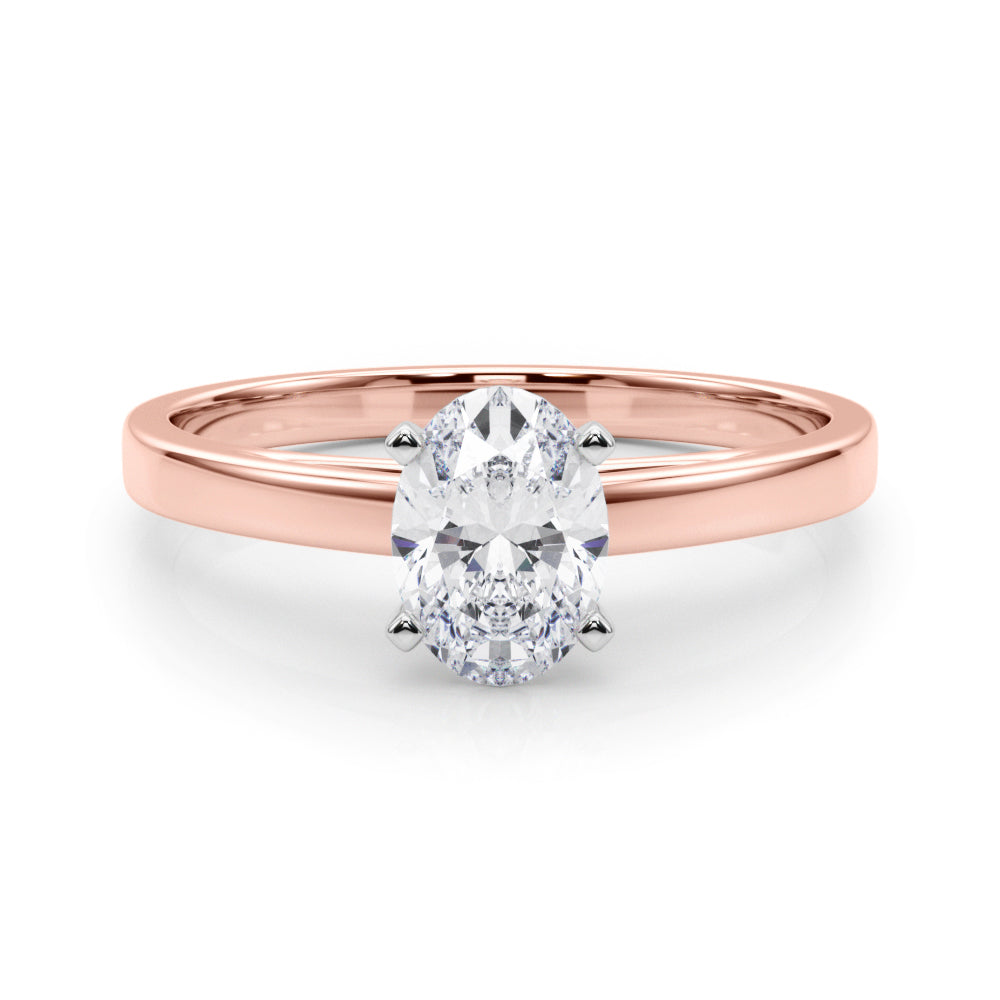 Enchanted Solitaires Round Diamond Engagement Ring — 9K/18K Gold & Platinum