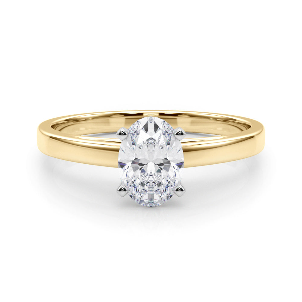 Enchanted Solitaires Round Diamond Engagement Ring — 9K/18K Gold & Platinum