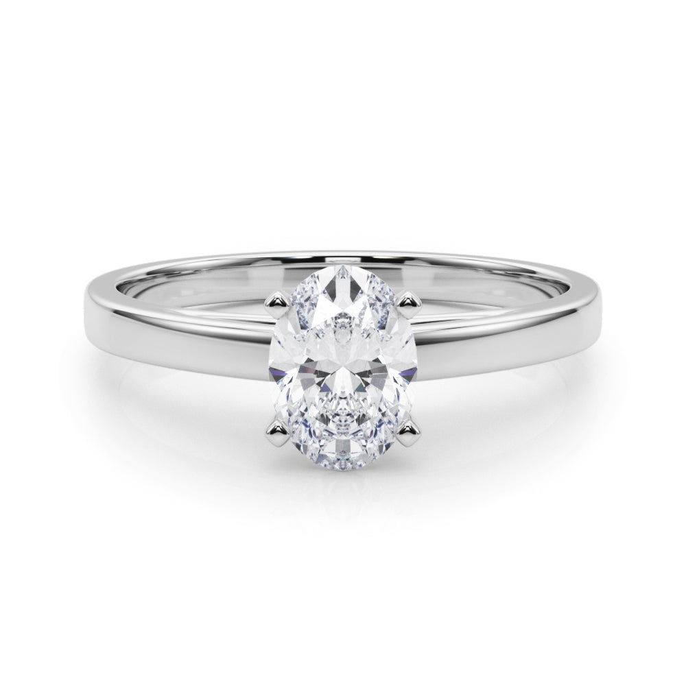 Enchanted Solitaires Round Diamond Engagement Ring — 9K/18K Gold & Platinum
