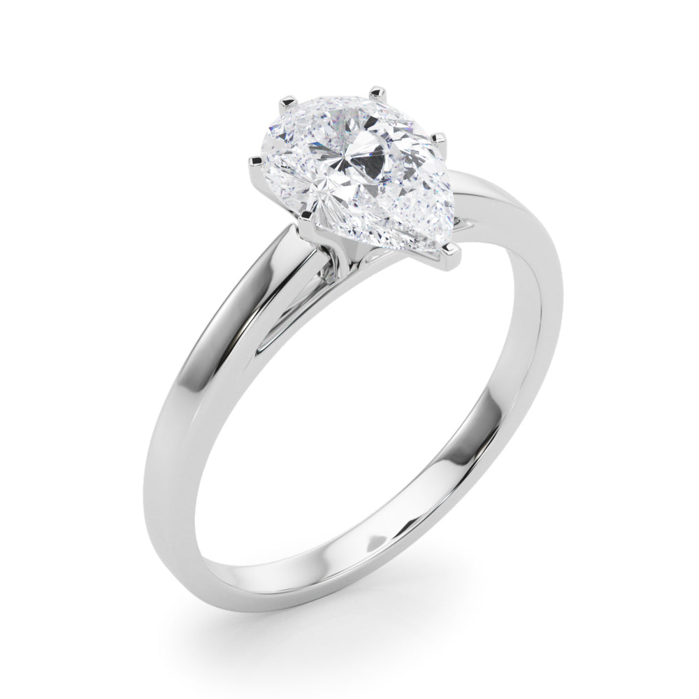 Enchanted Solitaires Round Diamond Engagement Ring — 9K/18K Gold & Platinum