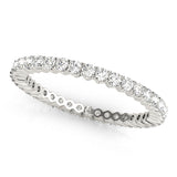 Prong Set Full Eternity Ring in Gold & Platinum