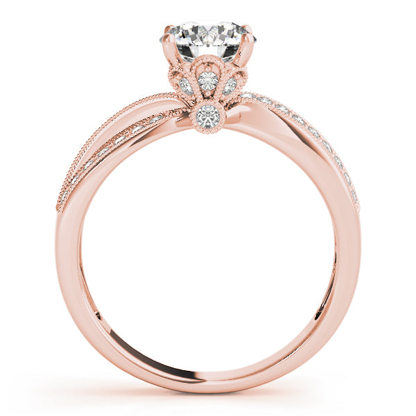 Pristine Multi-Row Round Diamond Engagement Ring — 9K/18K Gold & Platinum