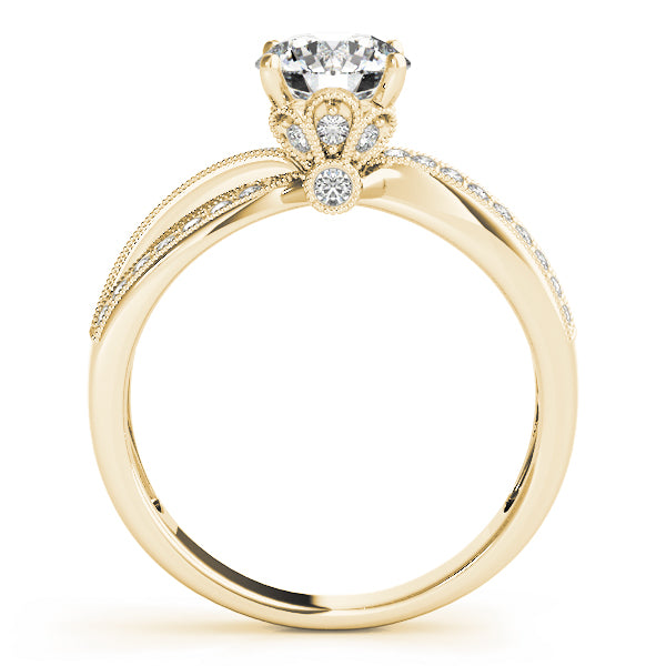Pristine Multi-Row Round Diamond Engagement Ring — 9K/18K Gold & Platinum