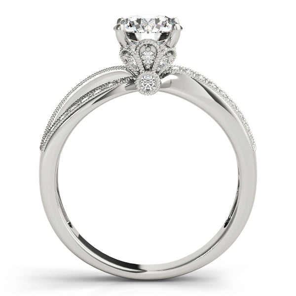 Pristine Multi-Row Round Diamond Engagement Ring — 9K/18K Gold & Platinum