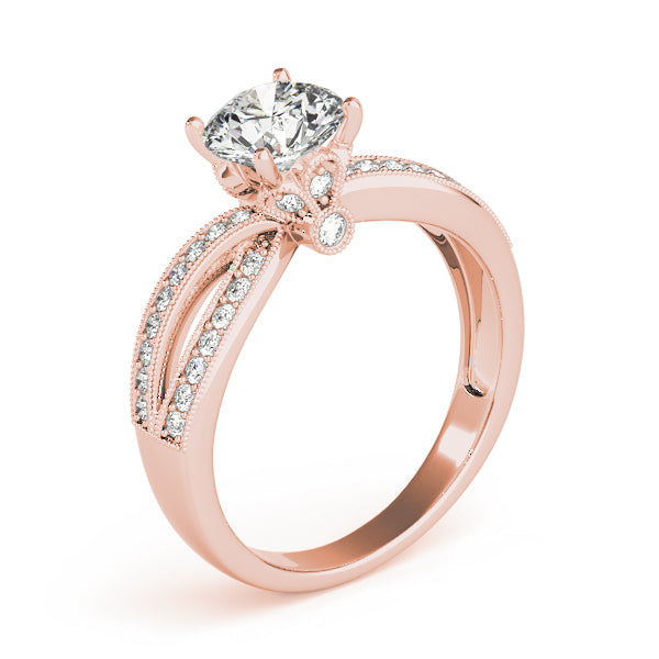 Pristine Multi-Row Round Diamond Engagement Ring — 9K/18K Gold & Platinum