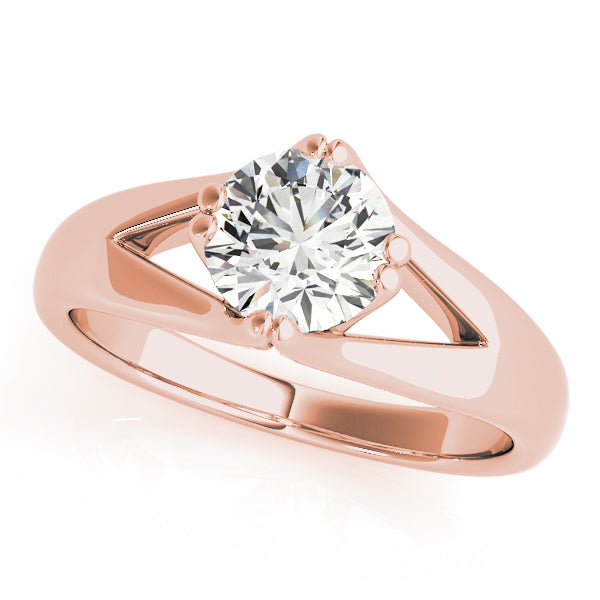 Adored Solitaires Any Shape Round Diamond Engagement Ring — 9K/18K Gold & Platinum