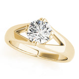 Adored Solitaires Any Shape Round Diamond Engagement Ring — 9K/18K Gold & Platinum