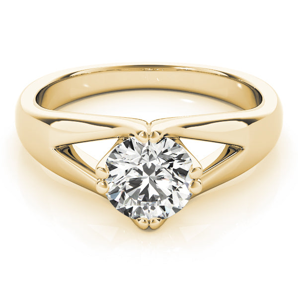 Adored Solitaires Any Shape Round Diamond Engagement Ring — 9K/18K Gold & Platinum