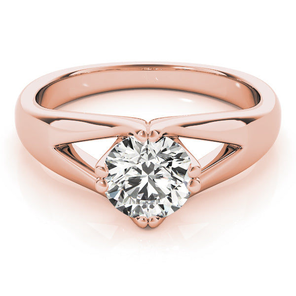 Adored Solitaires Any Shape Round Diamond Engagement Ring — 9K/18K Gold & Platinum