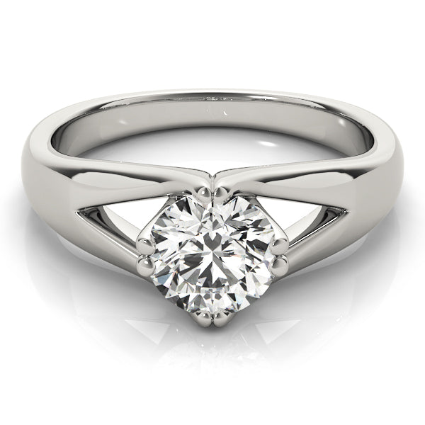 Adored Solitaires Any Shape Round Diamond Engagement Ring — 9K/18K Gold & Platinum
