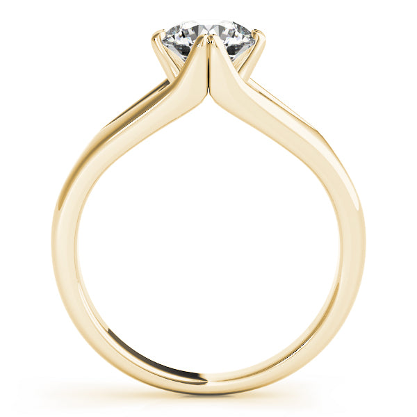 Adored Solitaires Any Shape Round Diamond Engagement Ring — 9K/18K Gold & Platinum