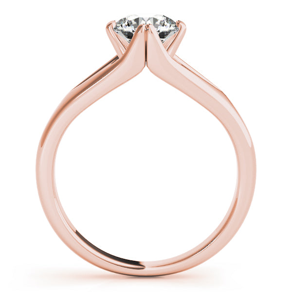 Adored Solitaires Any Shape Round Diamond Engagement Ring — 9K/18K Gold & Platinum