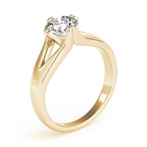 Adored Solitaires Any Shape Round Diamond Engagement Ring — 9K/18K Gold & Platinum