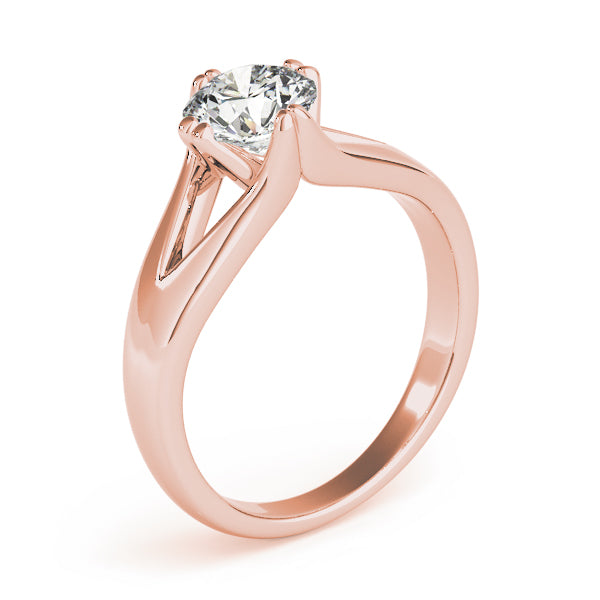 Adored Solitaires Any Shape Round Diamond Engagement Ring — 9K/18K Gold & Platinum