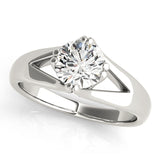 Adored Solitaires Any Shape Round Diamond Engagement Ring — 9K/18K Gold & Platinum