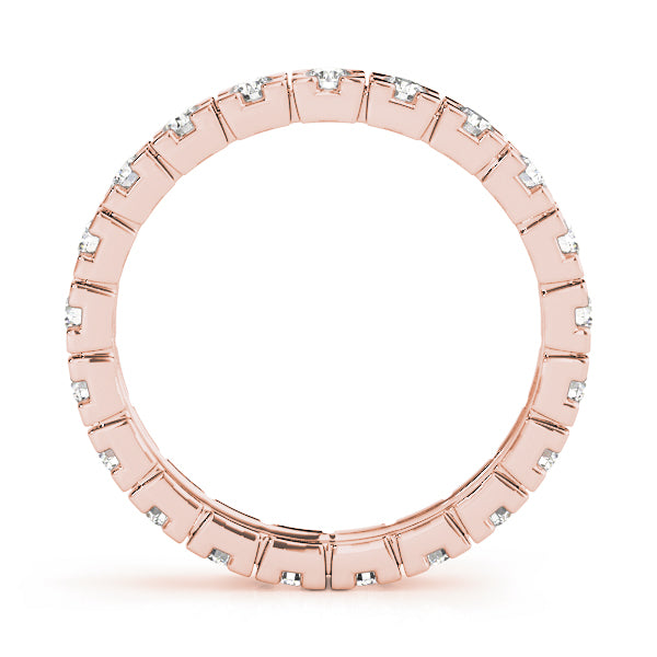 Lab-Grown Round Cut Diamond Box Set Eternity Wedding Ring.