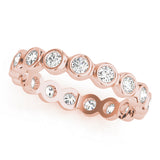 IGI Lab-Grown Round Cut Diamond Bar Set Eternity Wedding Ring.