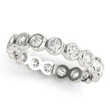 IGI Lab-Grown Round Cut Diamond Bar Set Eternity Wedding Ring.