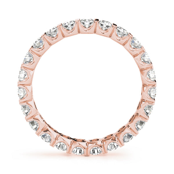 IGI Lab-Grown Round Cut Diamond Bar Set Eternity Wedding Ring.