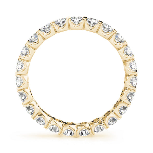 IGI Lab-Grown Round Cut Diamond Bar Set Eternity Wedding Ring.