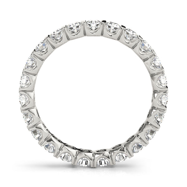 IGI Lab-Grown Round Cut Diamond Bar Set Eternity Wedding Ring.