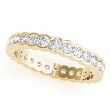 IGI Lab-Grown Round Cut Diamond Half Bezel Set Eternity Wedding Ring