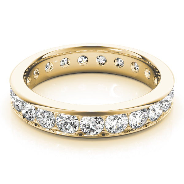 Channel Set Full Eternity Ring in Gold & Platinum