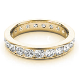 Channel Set Full Eternity Ring in Gold & Platinum