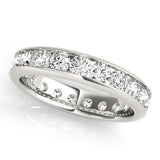Channel Set Full Eternity Ring in Gold & Platinum