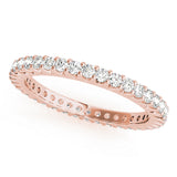 Prong Full Eternity Ring in Gold & Platinum