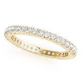 Prong Full Eternity Ring in Gold & Platinum