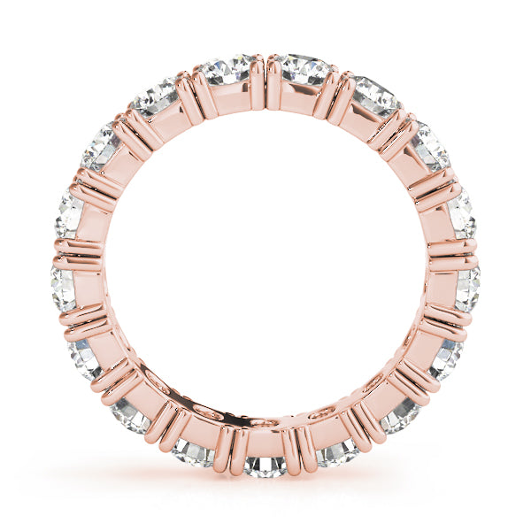 Round Cut Diamond 4-Prong Claw Set Full Eternity Wedding Ring