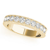 Channel Set Half Eternity Ring in Gold & Platinum