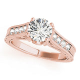 Resplendent Prong-Set Round Diamond Engagement Ring — 9K/18K Gold & Platinum