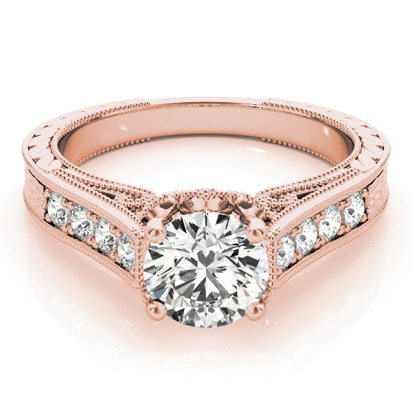 Resplendent Prong-Set Round Diamond Engagement Ring — 9K/18K Gold & Platinum