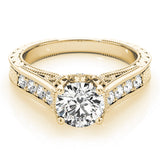 Resplendent Prong-Set Round Diamond Engagement Ring — 9K/18K Gold & Platinum