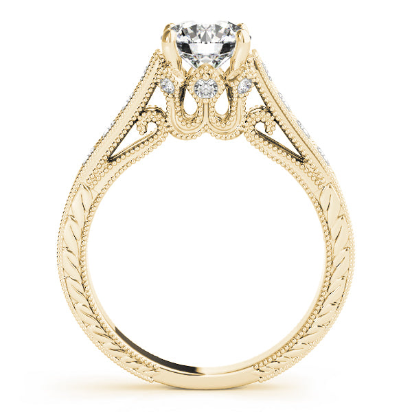 Resplendent Prong-Set Round Diamond Engagement Ring — 9K/18K Gold & Platinum