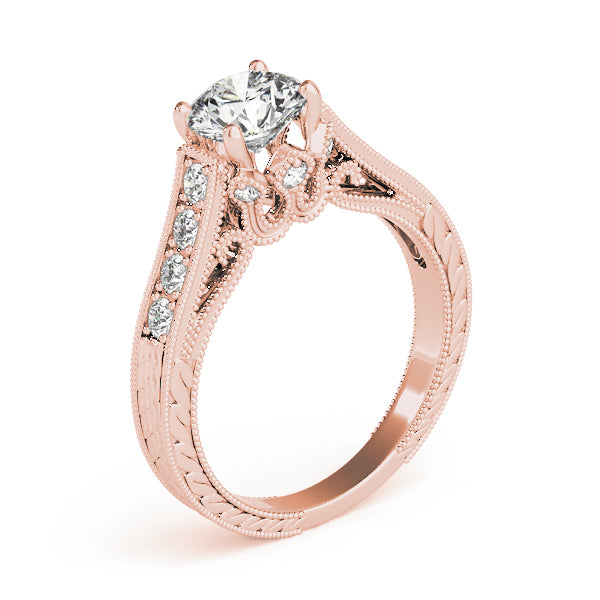 Resplendent Prong-Set Round Diamond Engagement Ring — 9K/18K Gold & Platinum