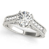 Resplendent Prong-Set Round Diamond Engagement Ring — 9K/18K Gold & Platinum