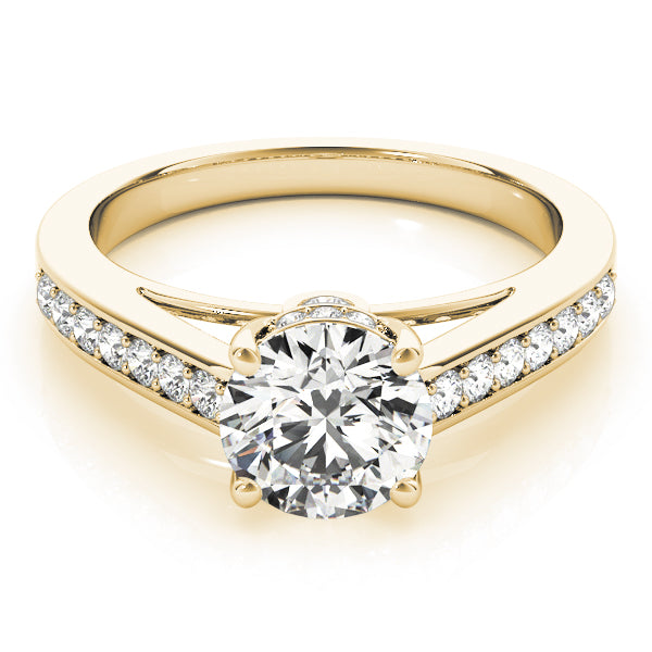 Heirloom Prong-Set Round Diamond Engagement Ring — 9K/18K Gold & Platinum