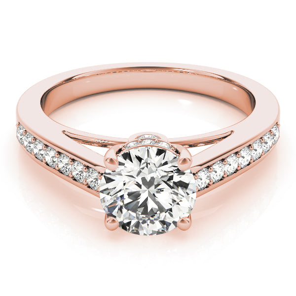 Heirloom Prong-Set Round Diamond Engagement Ring — 9K/18K Gold & Platinum