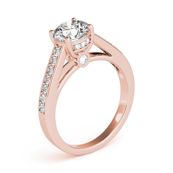 Heirloom Prong-Set Round Diamond Engagement Ring — 9K/18K Gold & Platinum