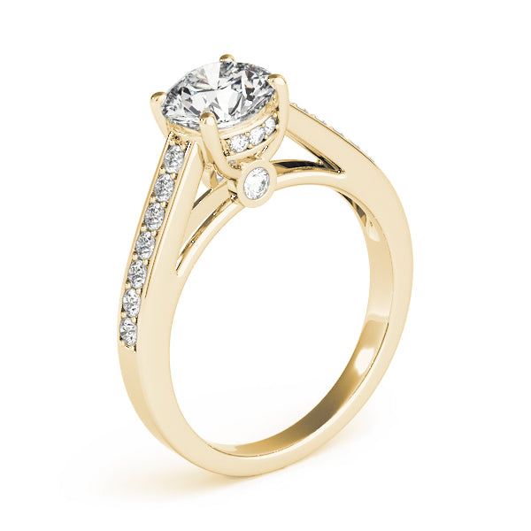 Heirloom Prong-Set Round Diamond Engagement Ring — 9K/18K Gold & Platinum