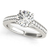 Heirloom Prong-Set Round Diamond Engagement Ring — 9K/18K Gold & Platinum