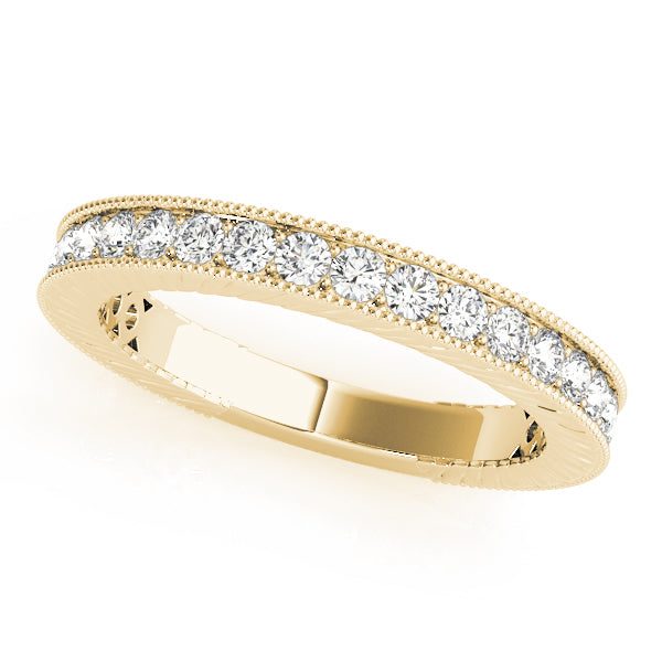 Channel Set Half Eternity Ring in Gold & Platinum