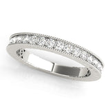 Channel Set Half Eternity Ring in Gold & Platinum